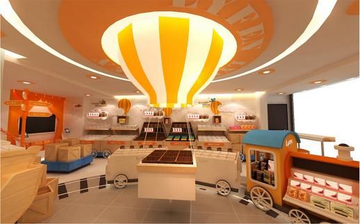 进口零食店装修如何设计比较大气？国外艺术门面设计