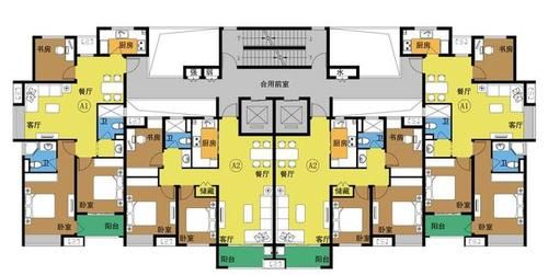 2梯4户连廊中间户型设计？入室是阳台怎么设计