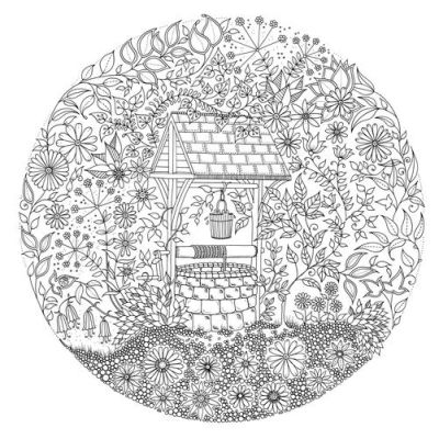 秘密花园手绘涂色卡怎么涂才好看？花园设计平面图手绘图