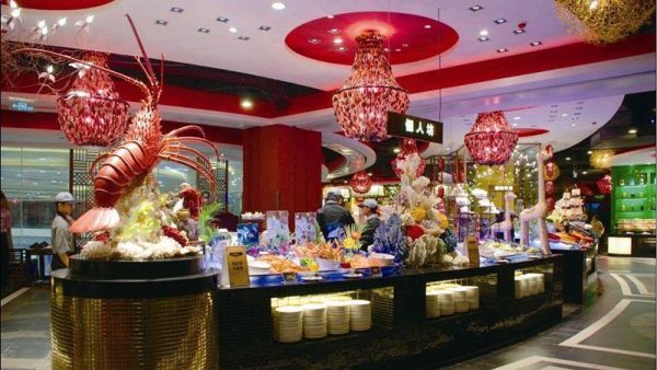 泰安海鲜自助餐排名榜前三名？尚品餐厅设计效果图