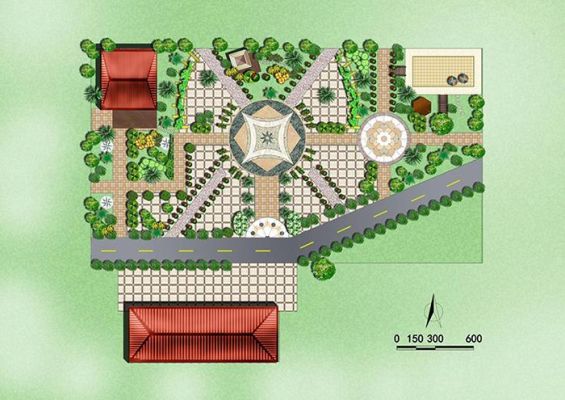 公园入口怎么设计？游园入口设计平面图