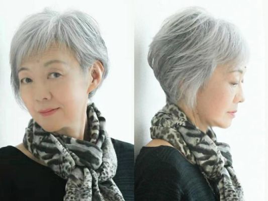 两鬓白发多适合发型？扎版设计