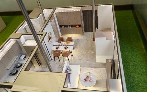 55平loft实际使用面积？自建房一层55方设计