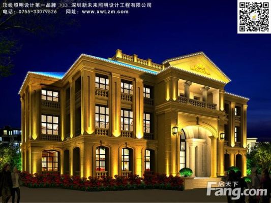 别墅外墙亮化灯光怎么布线？建筑外墙灯光设计图片