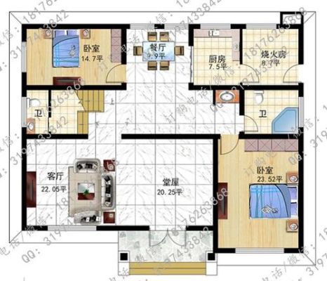 东屋两层堂屋一层好吗？农村带堂屋一层平房设计