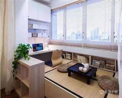 卧室跟阳台的榻榻米高度都是40cm的，觉得有点高了，现在还能叫木匠改低吗？阳台型榻榻米设计效果图