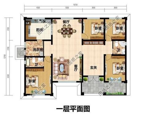 2021农村建房一层成本多少？一层农村自建住房设计平面图