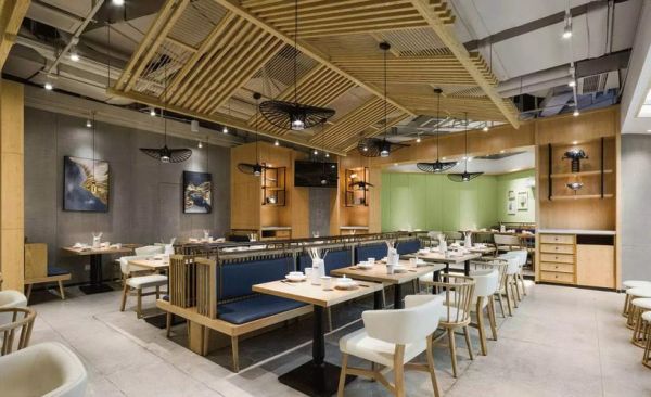 餐饮店特别热怎么降温？小餐馆设计立面效果图
