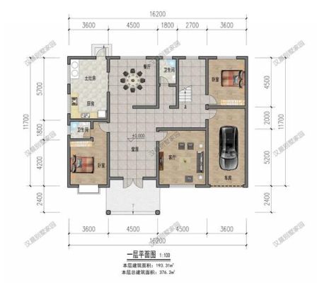 盖一层是车库，二层是住宅的240平米别墅需要多少钱？农村二层带车库小别墅设计图
