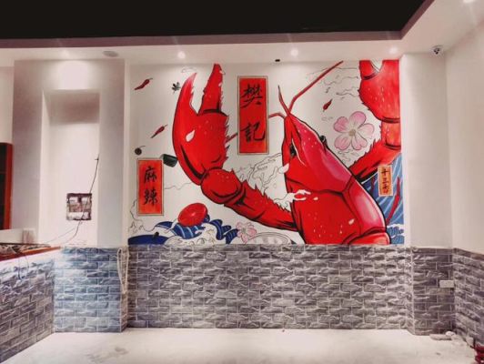 石家庄哪有画工地草图的吗？餐馆墙面涂鸦设计图片