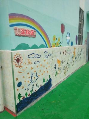 幼儿园涂鸦墙用什么材料？室内儿童涂鸦墙设计图片
