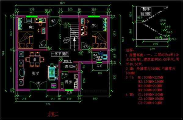 农村自建房屋，二层，90平米装修预算大概多少？简单的二层房屋设计