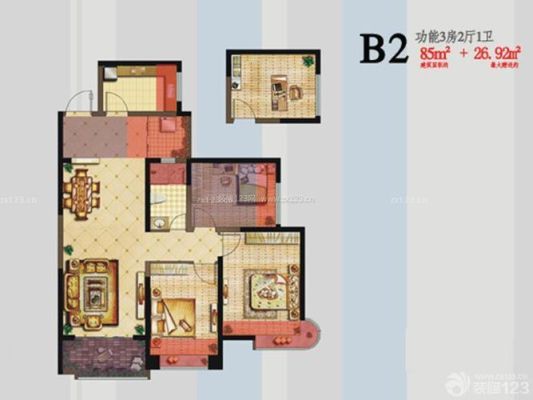 111平米三室两厅两卫小不小？（111平方米房子设计）
