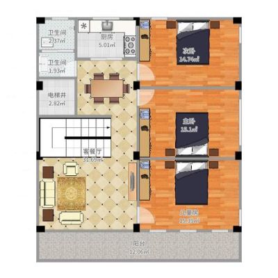 150个平方的三室两厅一厨一卫农村自建房怎么设计为好？（农村长方形设计三房）