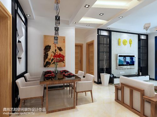 客厅餐厅一体中间隔断吊顶怎么做？（装修客厅餐厅吊顶设计效果图）