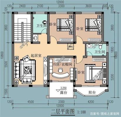 农村房座东朝西二层半怎样设计才好看实用实惠？（农村四间两层半设计图）