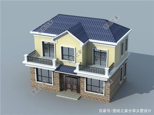 农村房座东朝西二层半怎样设计才好看实用实惠？（农村四间两层半设计图）