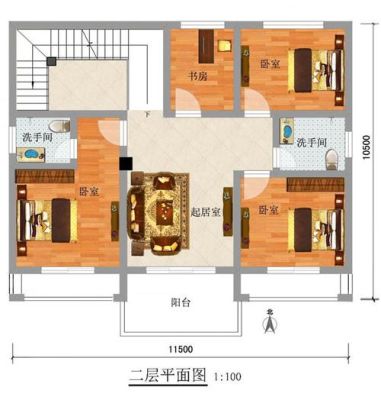 2层半自建房12x10米怎样布局？（100平米内二层半自建房设计效果图大全）