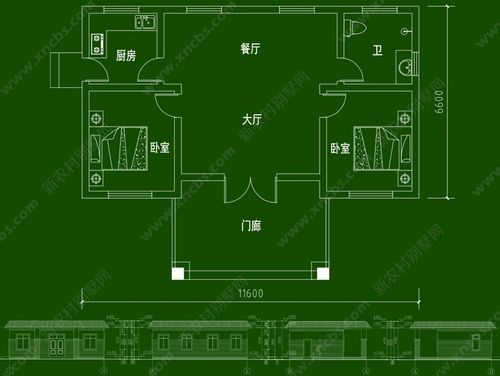 农村一层房子施工工序？（农村2进一层平顶房设计效果图）