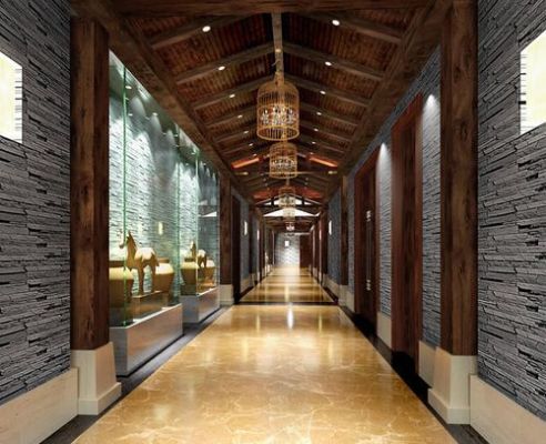 有谁知道建筑走廊宽度标准一般是多少？（古典走廊墙面设计图片大全2015图片欣赏）