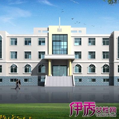 三层双面办公楼楼梯位置？（三层办公楼外观设计两个门口）