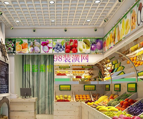 水果店装修用白光还是用暖光？那种光显得高档，清爽？（40水果装修设计效果图）