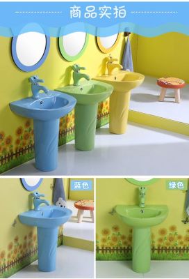 幼儿洗手时经常弄地面怎么做？（洗手台设计儿童）