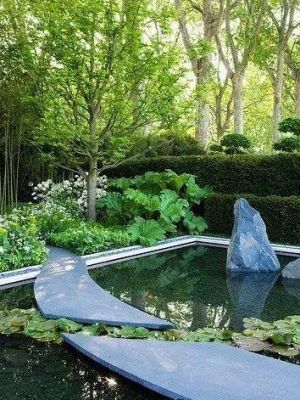 花园水池如何使水清澈？（家庭花园水景设计实景图）