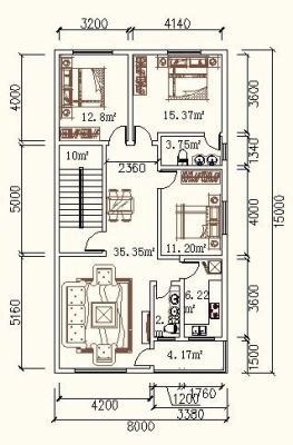 8米宽30米长如何建房子？（建出租房怎样设计图纸）