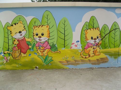 幼儿园集体绘画文案？（幼儿园墙壁画设计图案大全图片欣赏）