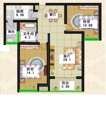 三房两厅用多少线管？（40米公寓怎样设计两房两厅）