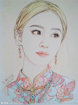 彩铅手绘写实肖像画卖价多少一副？（产品手绘设计图片彩铅）